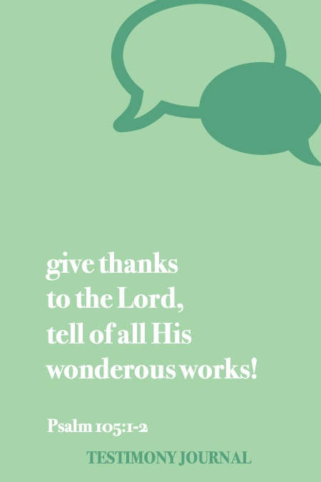 image of Testimony Journal book